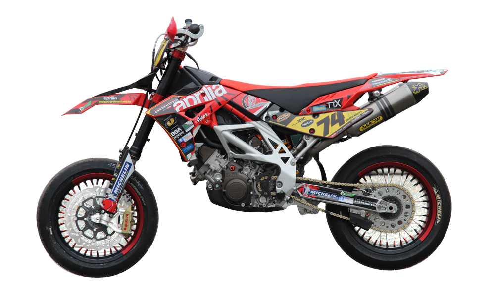 Aprilia SXV 550 V2 Supermoto mit Dekor Kit