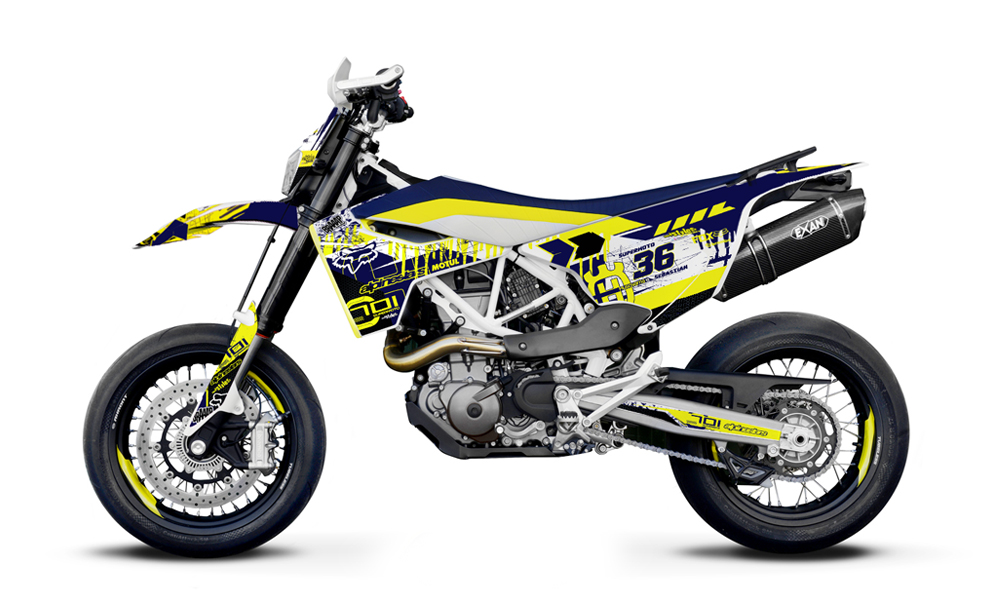 Husqvarna 701 Supermoto Grafik-Kit und Plastik-Parts